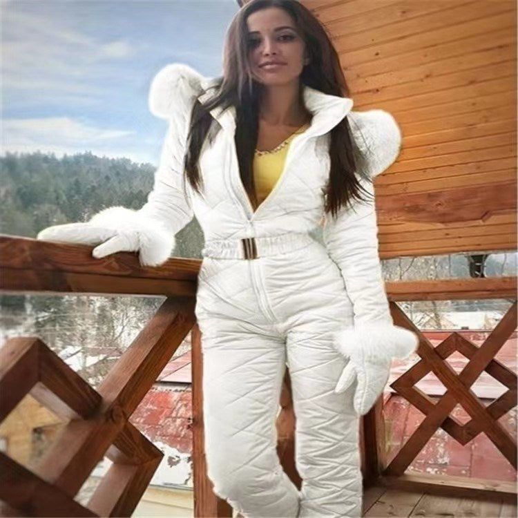 Women Winter Warm Snowsuit Outdoor Sports Pants Ski Suit Waterproof Jumpsuit