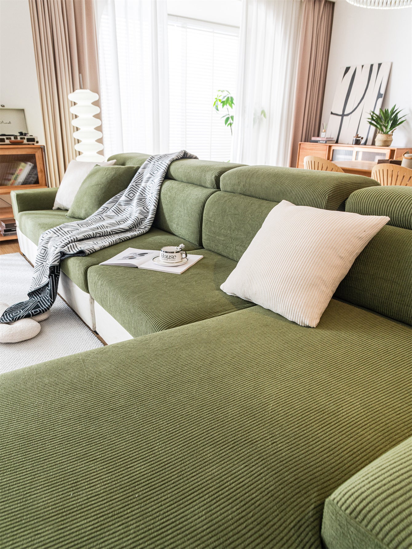 1 Pc Sofa Cover, Waterproof Hat, All Season Universal Cover, Seat Cushion, Cat Scratch, Fully Wrapped in Fleece