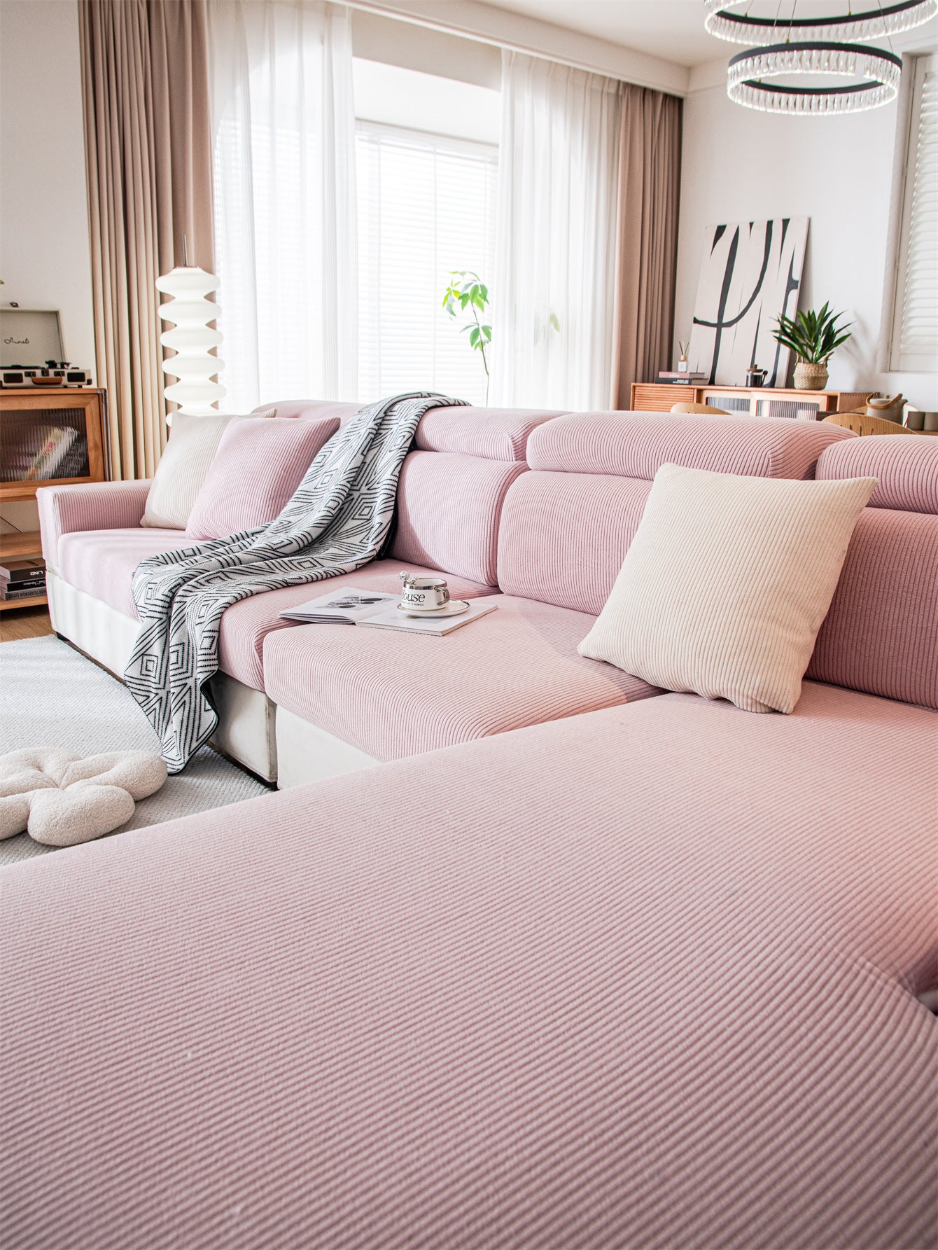 1 Pc Sofa Cover, Waterproof Hat, All Season Universal Cover, Seat Cushion, Cat Scratch, Fully Wrapped in Fleece