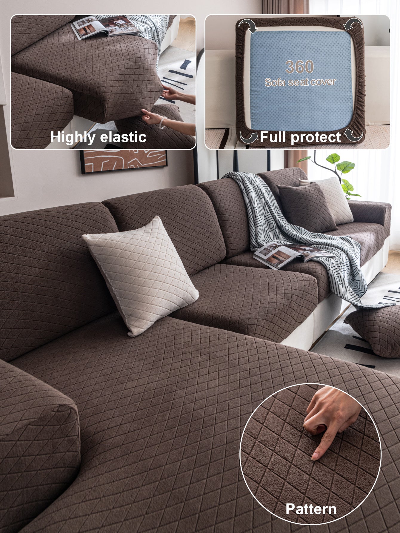 1 Pc Waterproof Sofa Cover, All Inclusive Universal Cover, Universal Minimalist Style Sofa Cover, New Anti Cat Scratch Sofa Hat