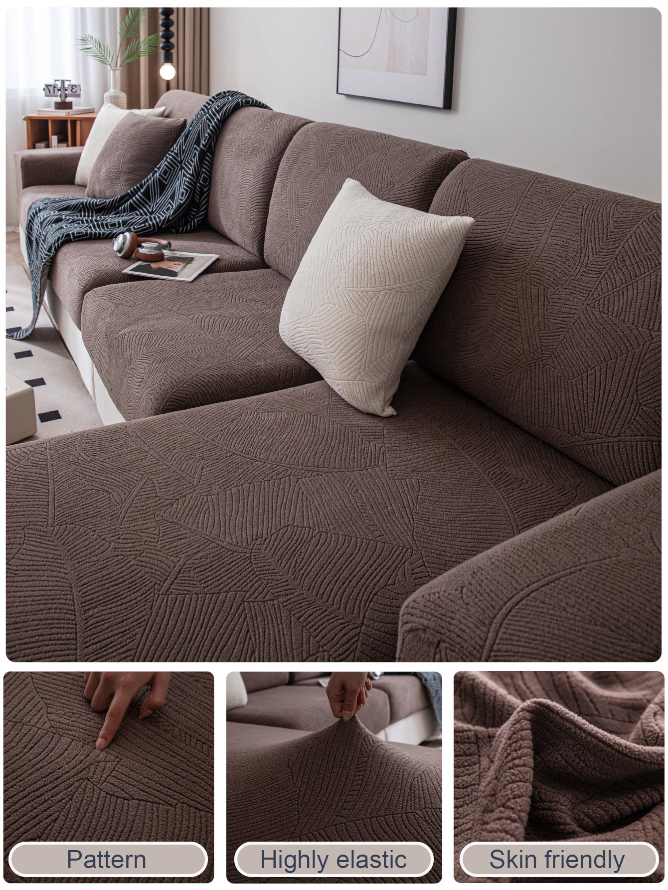 1 Pc Anti Cat Scratch New Sofa Cover All Inclusive Universal Set, Four Season Universal Nordic Elastic Sofa Hat Guifei Combination Set