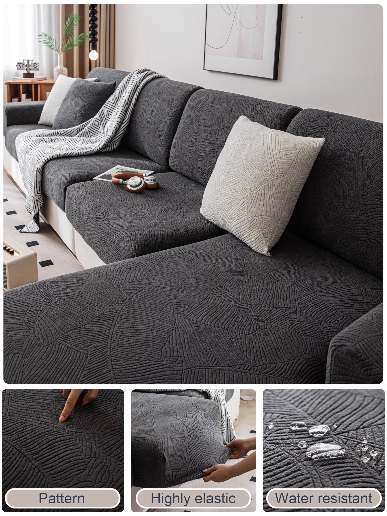 1 Pc Anti Cat Scratch New Sofa Cover All Inclusive Universal Set, Four Season Universal Nordic Elastic Sofa Hat Guifei Combination Set