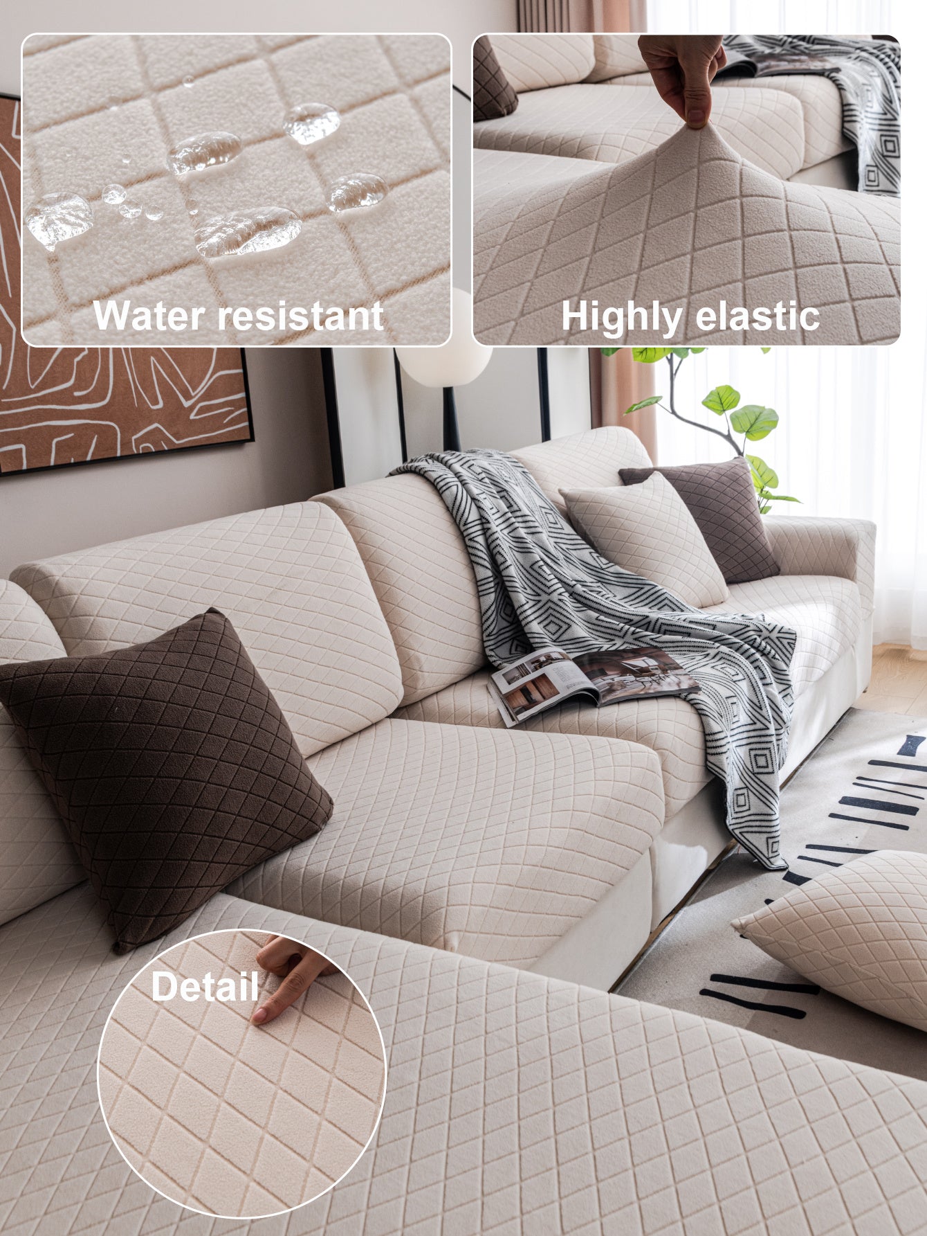 1 Pc Waterproof Sofa Cover, All Inclusive Universal Cover, Universal Minimalist Style Sofa Cover, New Anti Cat Scratch Sofa Hat