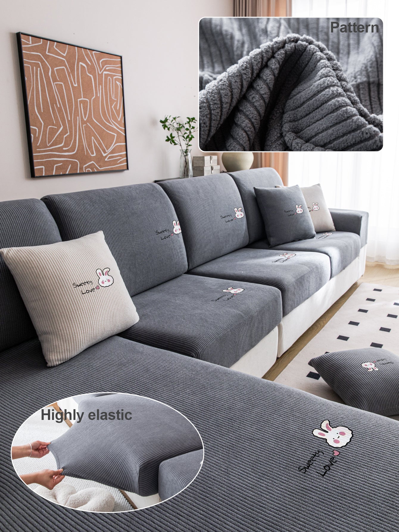 1 PC Dove Velvet Sofa Cover All Inclusive Universal Anti Cat Scratch All Season Universal Sofa Cover Cushion Sofa Hat