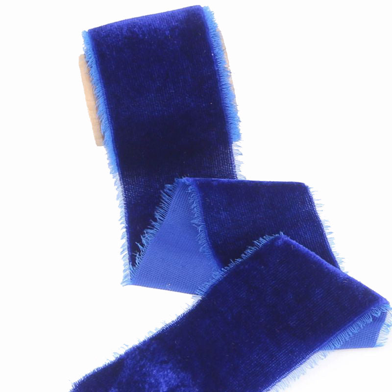 Velvet Ribbon for Gift Wrapping, Handmade Fringe Ribbons for Christmas Decorations