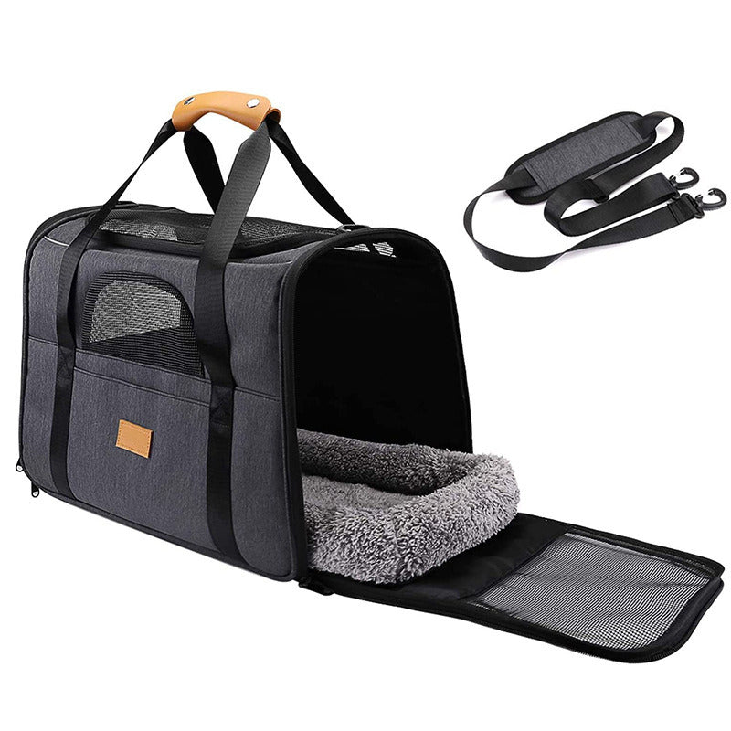 Portable Cat Carrier, Soft Sided Cat Carrier for Medium Pet Airline Approved