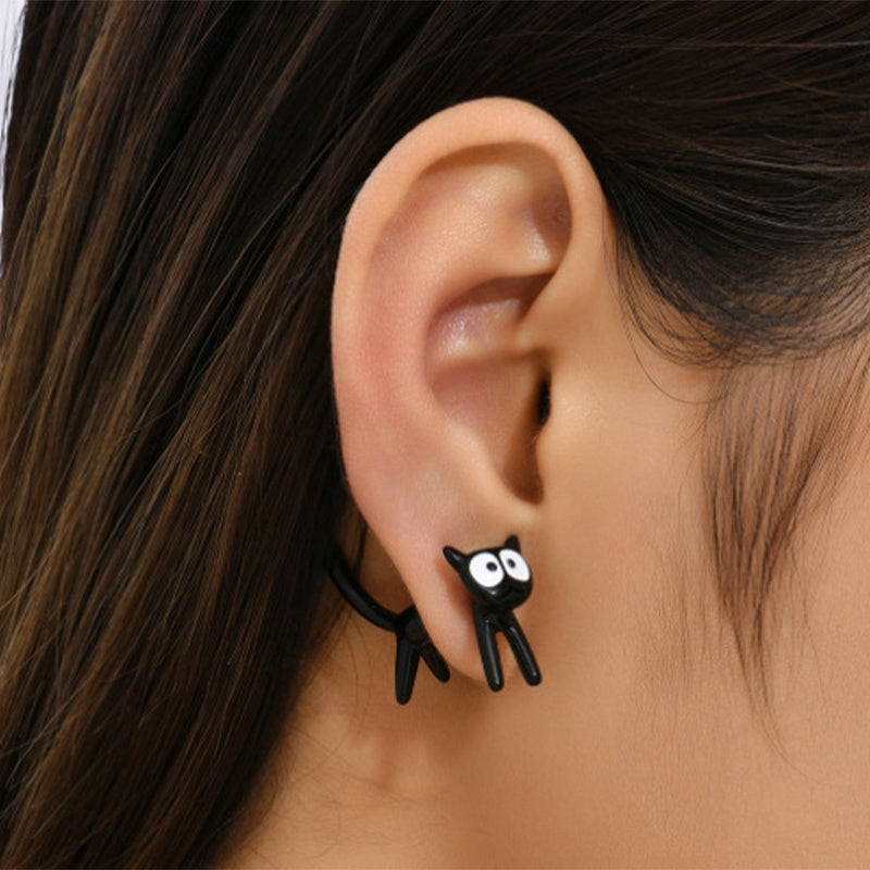 Cat Earrings Stud for Women, Fun Earrings Cute Animal Earrings