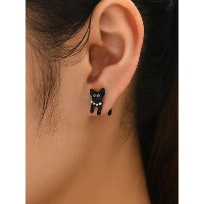 Cat Earrings Stud for Women, Fun Earrings Cute Animal Earrings