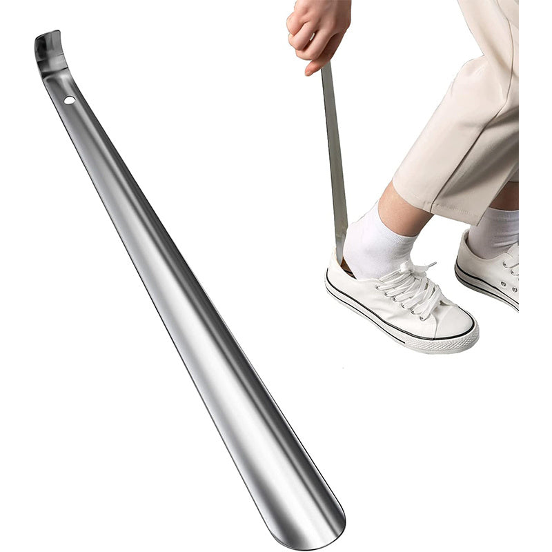 Metal Shoe Horn Long Handle for Seniors, Multifunctional Stainless Steel Stick