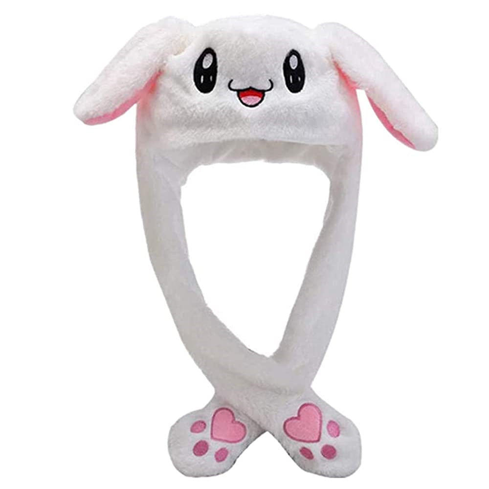 Funny Plush Rabbit Hat Ear Moving Jumping Hats Cute Bunny Hat Cap