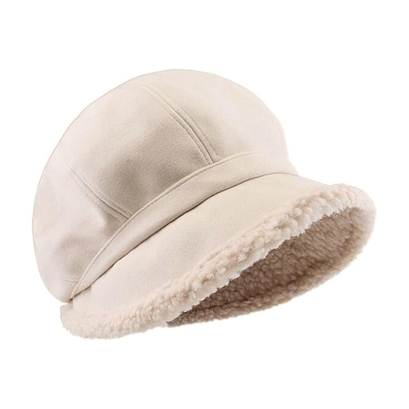 Fleece Lined Beret for Women Fleece Bucket Hat Painter Hat