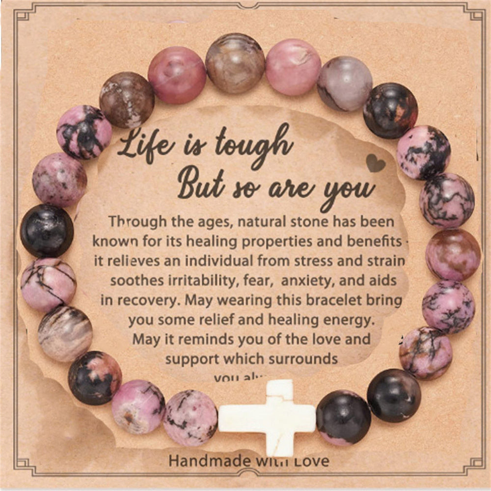 Natural Stone Amethyst Healing Bracelet Inspirational Gifts for Women