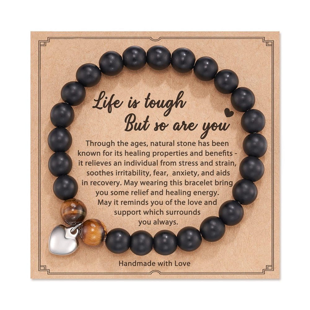 Natural Stone Amethyst Healing Bracelet Inspirational Gifts for Women