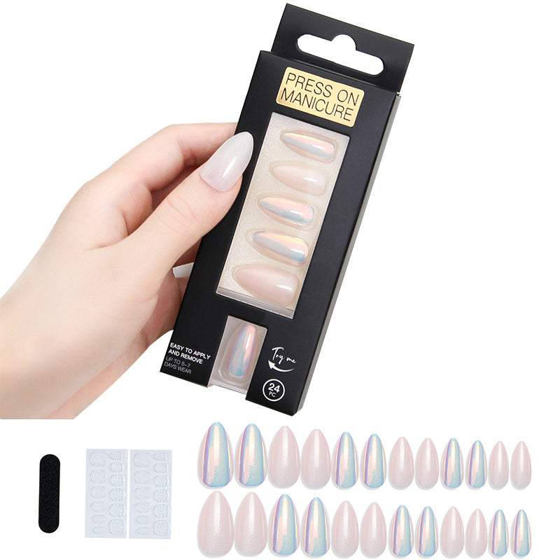 Press On Nails - Almond Press On Nails, 24 Soft Gel Fake Nails Kit