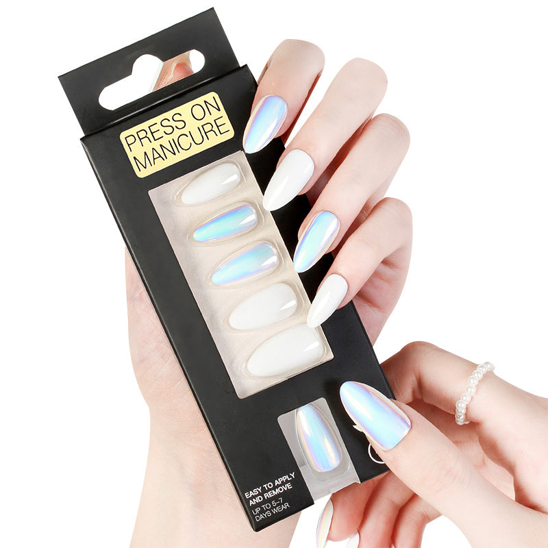 Press On Nails - Almond Press On Nails, 24 Soft Gel Fake Nails Kit