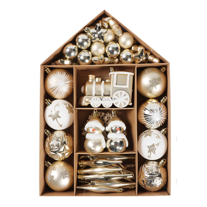 70-Pack Shatterproof Christmas Tree Ornament Set with Hanging Rope