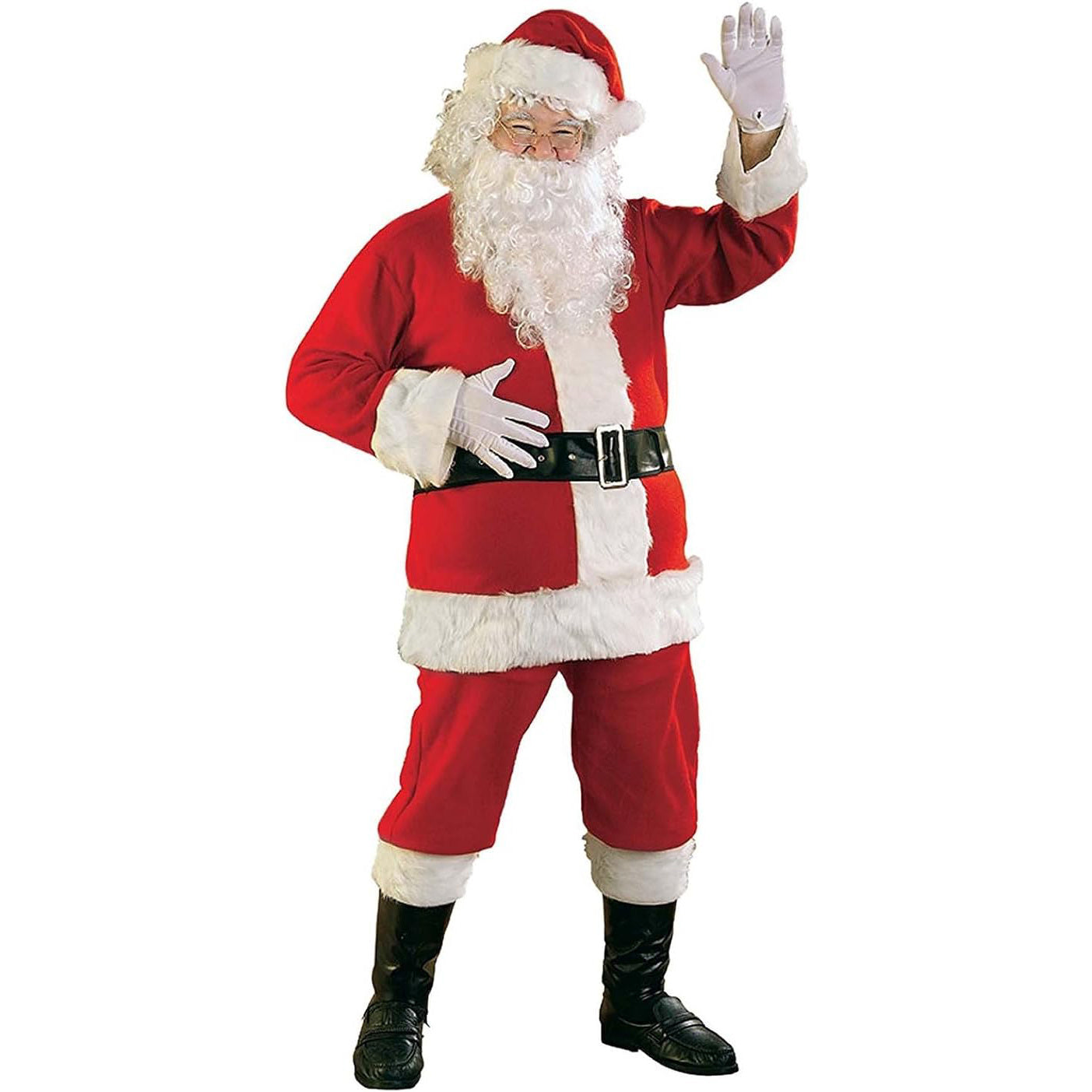 Santa Claus Costume for Men 7PCS, Christmas Santa Costume