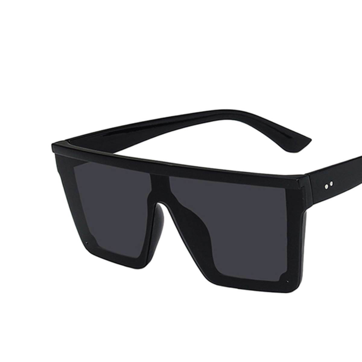 Oversized Mirrored Frameless Lens One Piece Sunglasses for Women Men