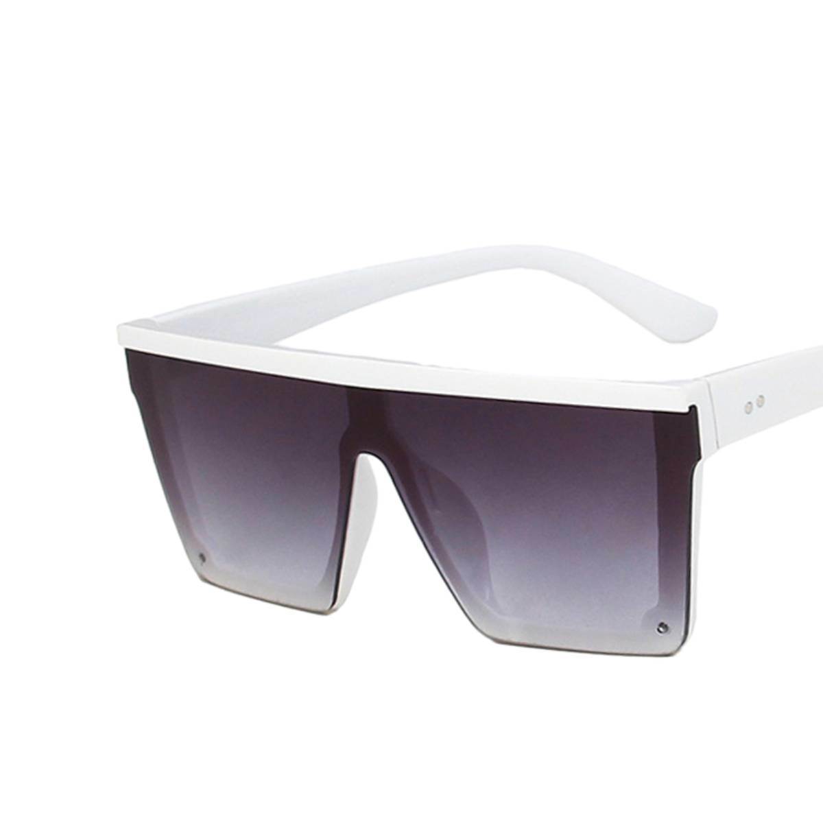 Oversized Mirrored Frameless Lens One Piece Sunglasses for Women Men