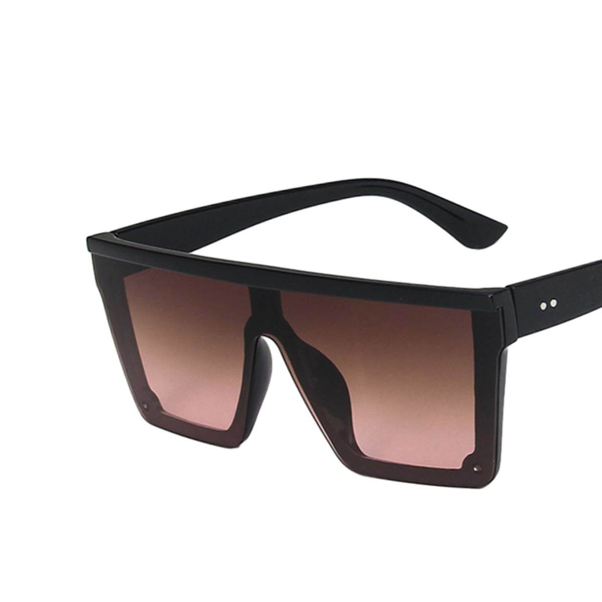 Oversized Mirrored Frameless Lens One Piece Sunglasses for Women Men