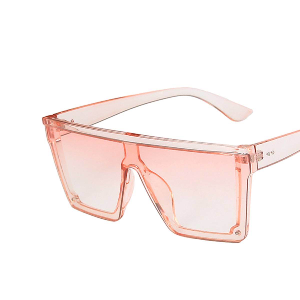 Oversized Mirrored Frameless Lens One Piece Sunglasses for Women Men