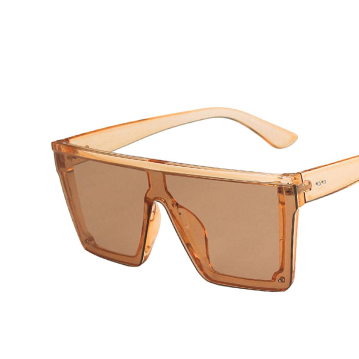 Oversized Mirrored Frameless Lens One Piece Sunglasses for Women Men