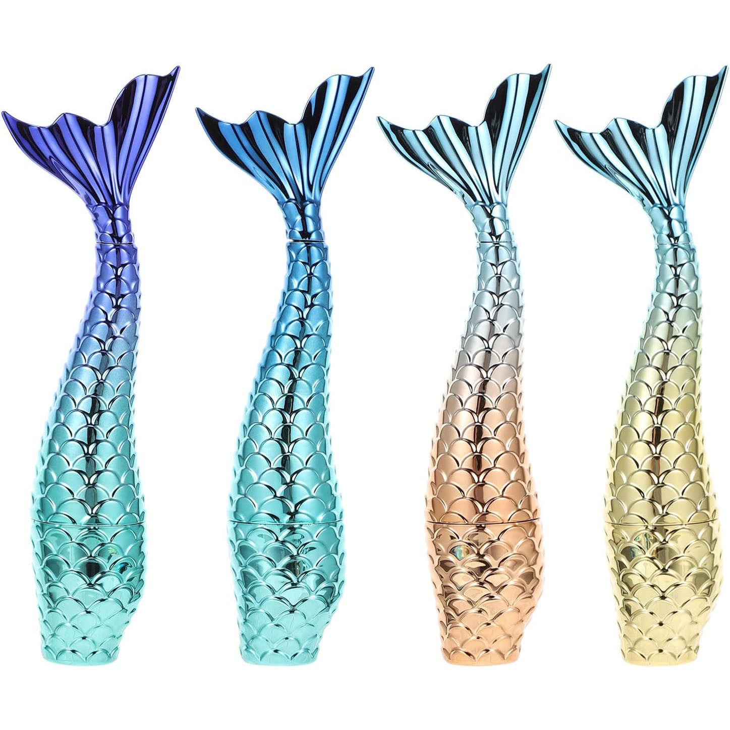 4pcs Mermaid Lip Gloss Tube Empty Lip Gloss Tubes Clear Lip Gloss Eyelash Tubes