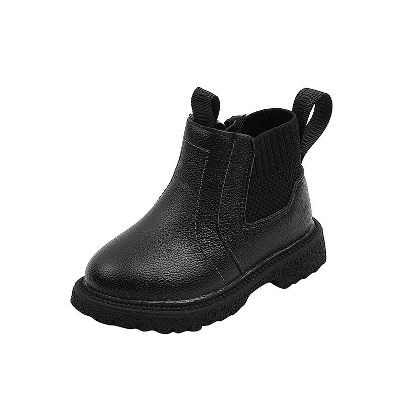 Beauty England Style Chelsea Boots for Kids Girls School Super on-trend Autumn Platform Children Shoes Boys Short Boots F07241