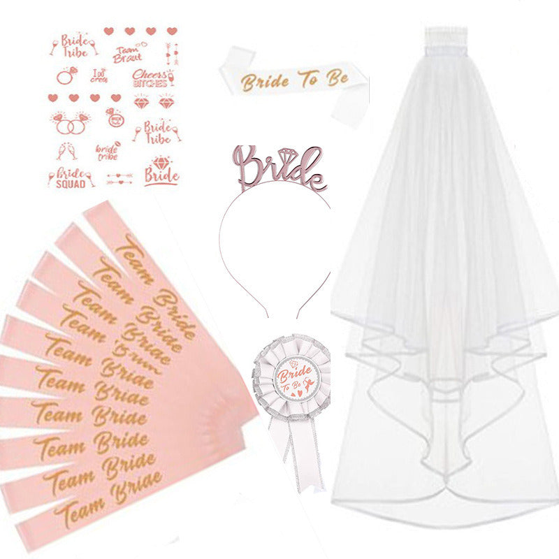 Bachelorette Party Bride to Be Kit Bridal Wedding Veil with Comb