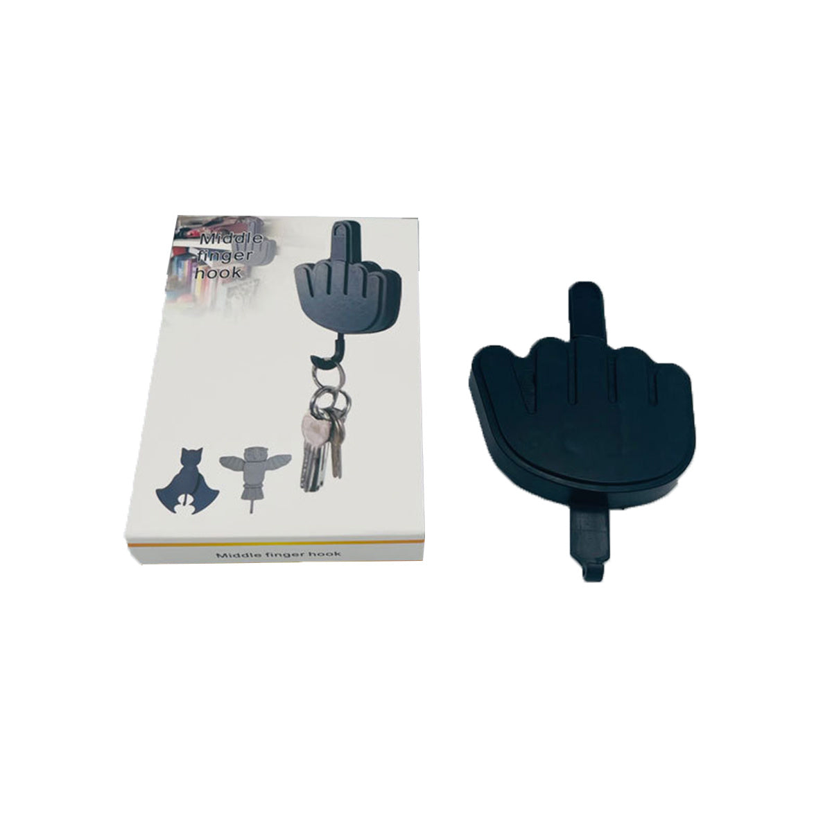 New Cute Parody Middle Finger Table Hook for Storage Key Hook