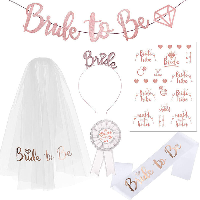 Bachelorette Party Bride to Be Kit Bridal Wedding Veil with Comb