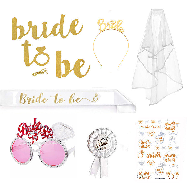 Bachelorette Party Bride to Be Kit Bridal Wedding Veil with Comb