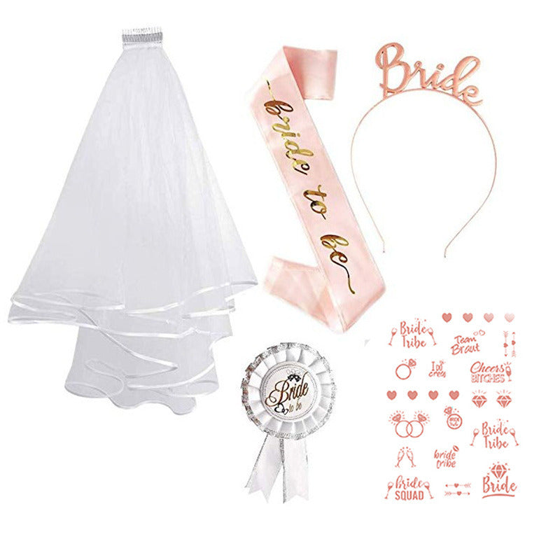 Bachelorette Party Bride to Be Kit Bridal Wedding Veil with Comb