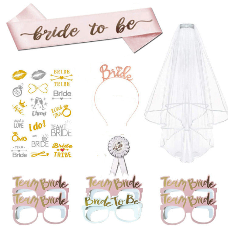 Bachelorette Party Bride to Be Kit Bridal Wedding Veil with Comb