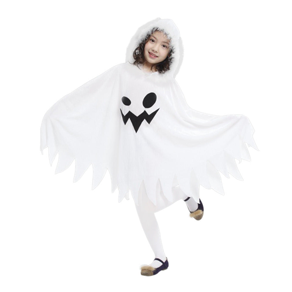 Kids White Ghost Costume Halloween Scary Fancy Dress