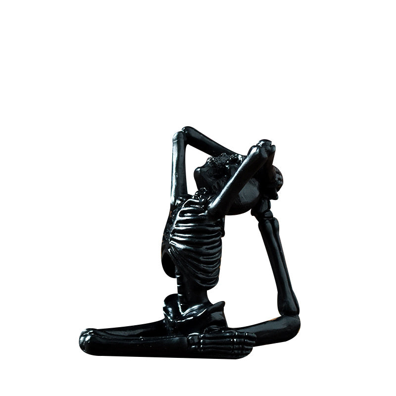 Bone Stretchers Skeletons in Yoga Poses Decorative Statue Set