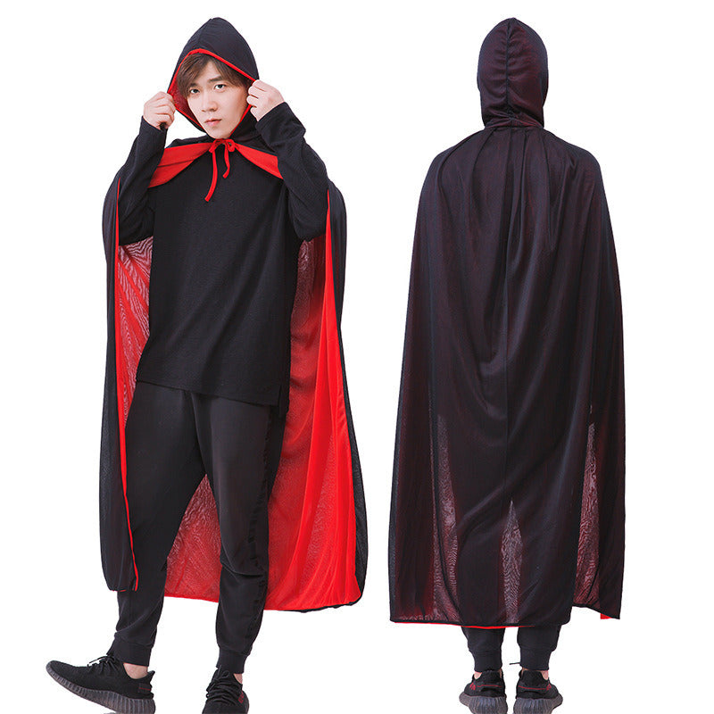 Halloween Cloak, Unisex Velvet Hooded Cape Halloween Costume