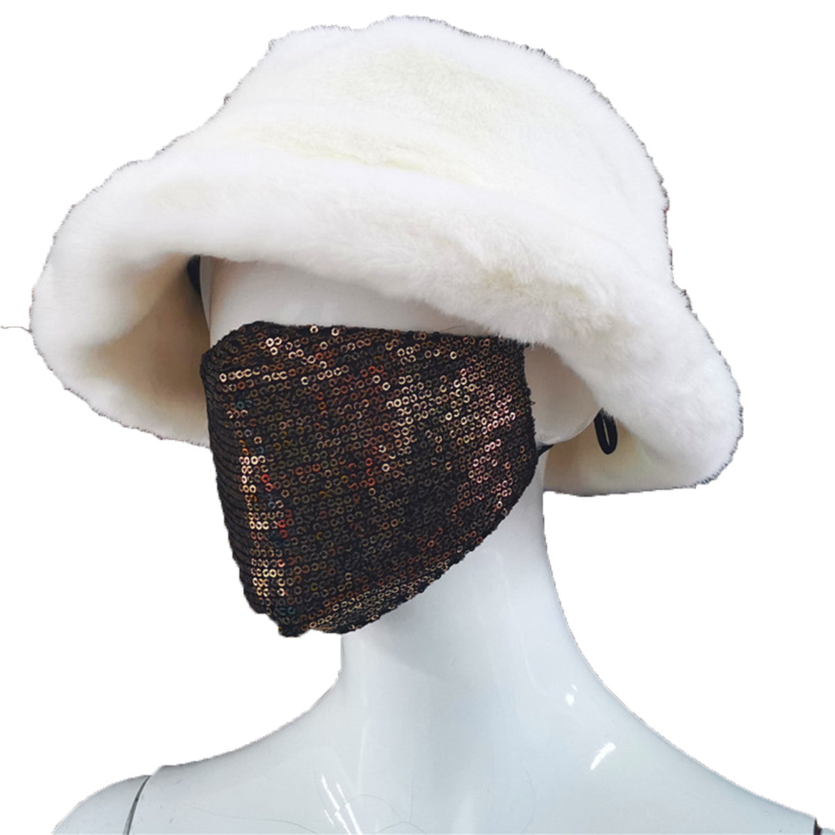 Faux fur British Basin Hat Ladies Warm Fisherman Hat New Autumn and Winter