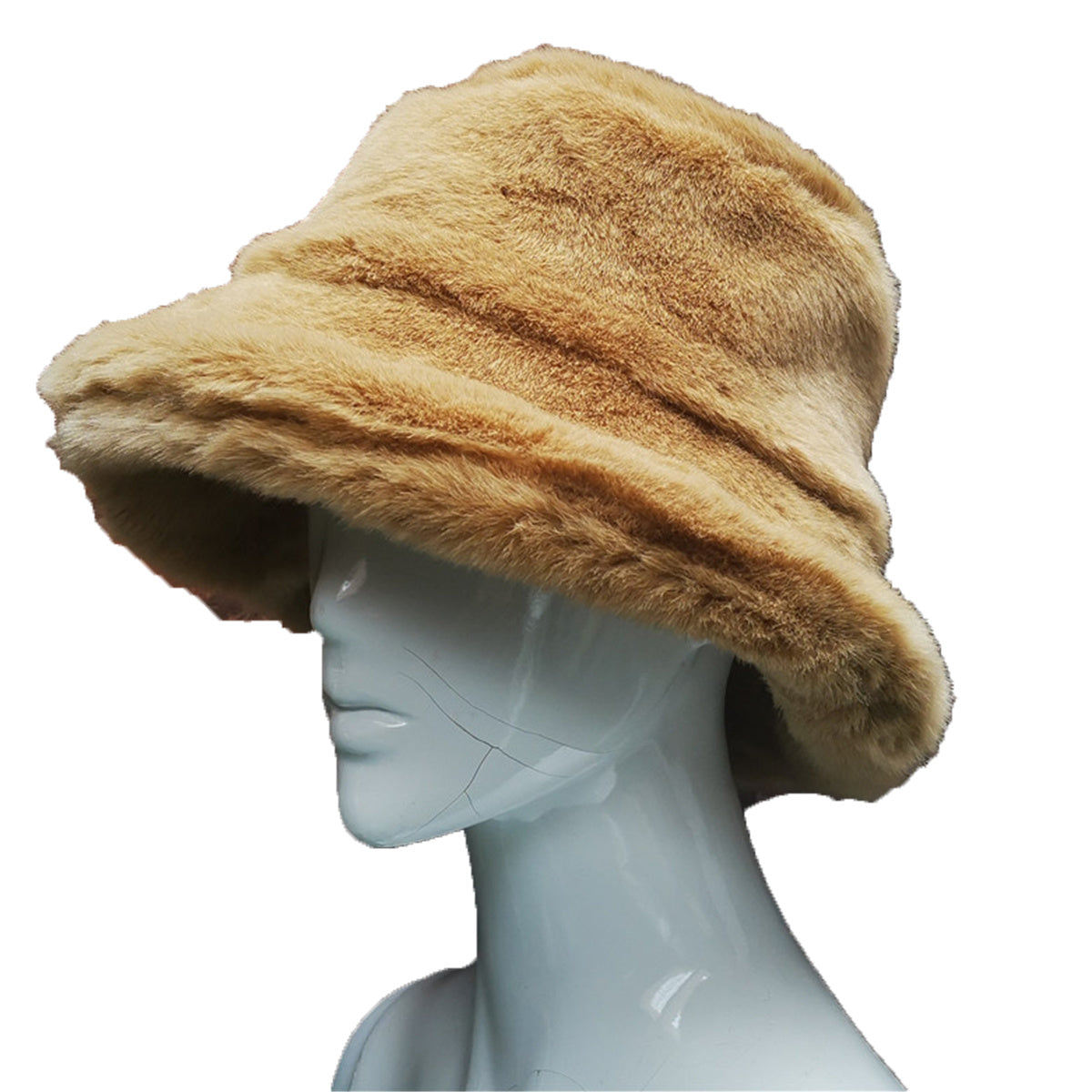 Faux fur British Basin Hat Ladies Warm Fisherman Hat New Autumn and Winter