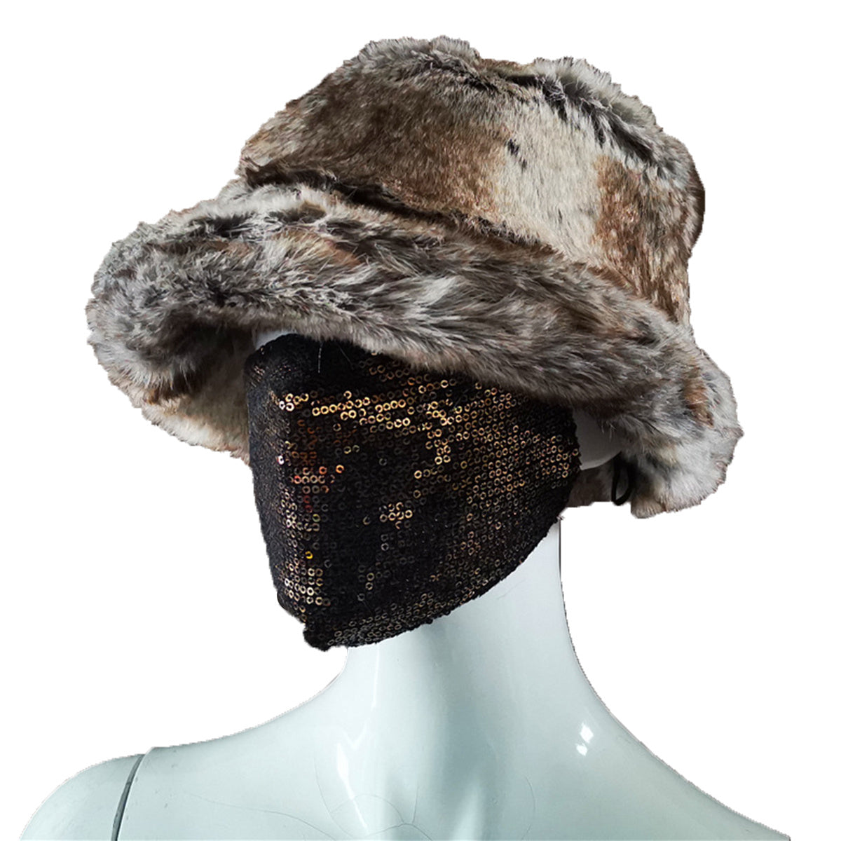 Faux fur British Basin Hat Ladies Warm Fisherman Hat New Autumn and Winter