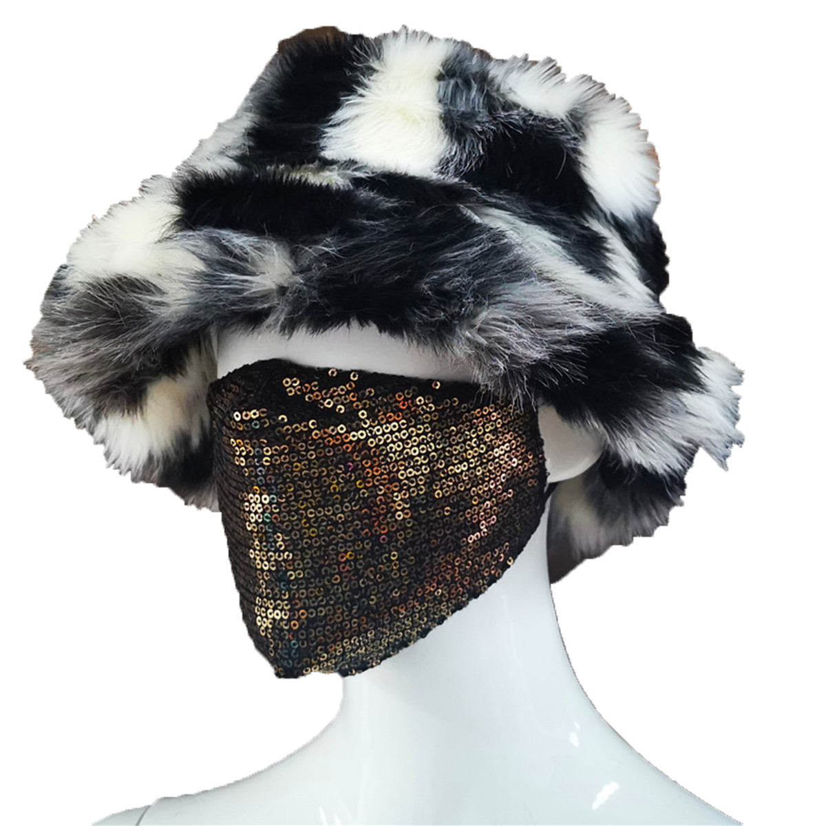 Faux fur British Basin Hat Ladies Warm Fisherman Hat New Autumn and Winter