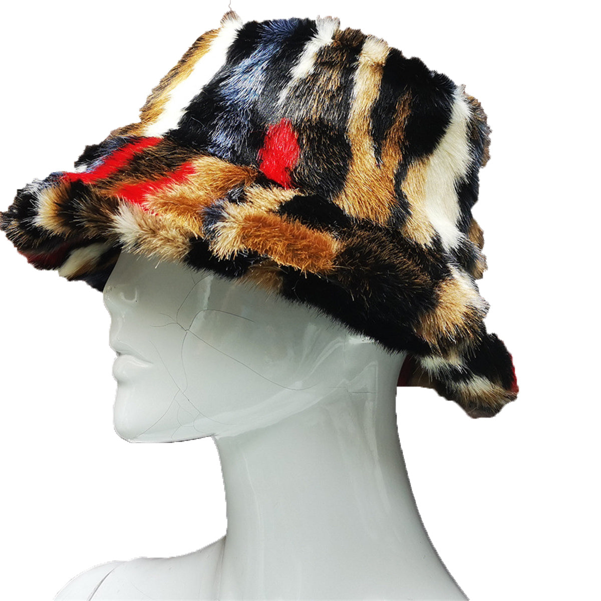 Faux fur British Basin Hat Ladies Warm Fisherman Hat New Autumn and Winter