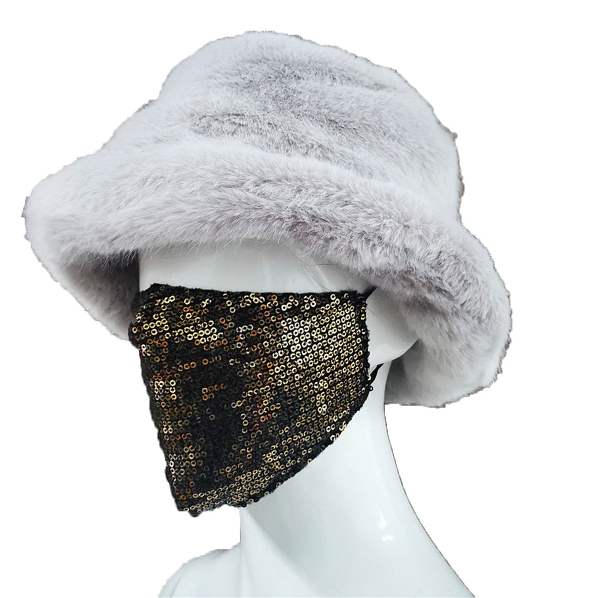 Faux fur British Basin Hat Ladies Warm Fisherman Hat New Autumn and Winter