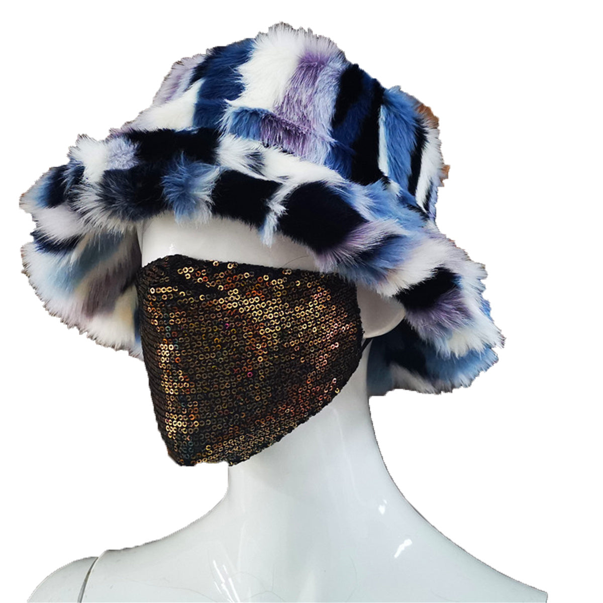 Faux fur British Basin Hat Ladies Warm Fisherman Hat New Autumn and Winter