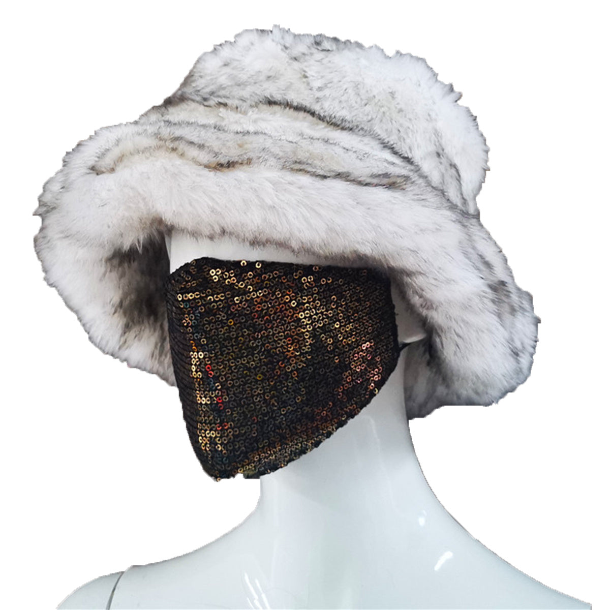 Faux fur British Basin Hat Ladies Warm Fisherman Hat New Autumn and Winter