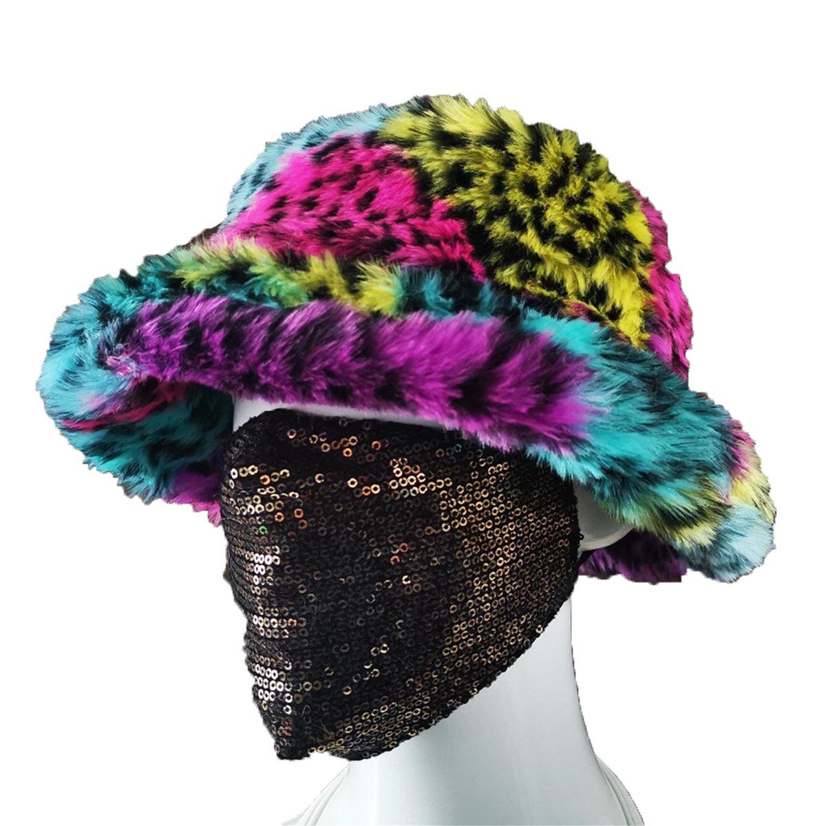 Faux fur British Basin Hat Ladies Warm Fisherman Hat New Autumn and Winter