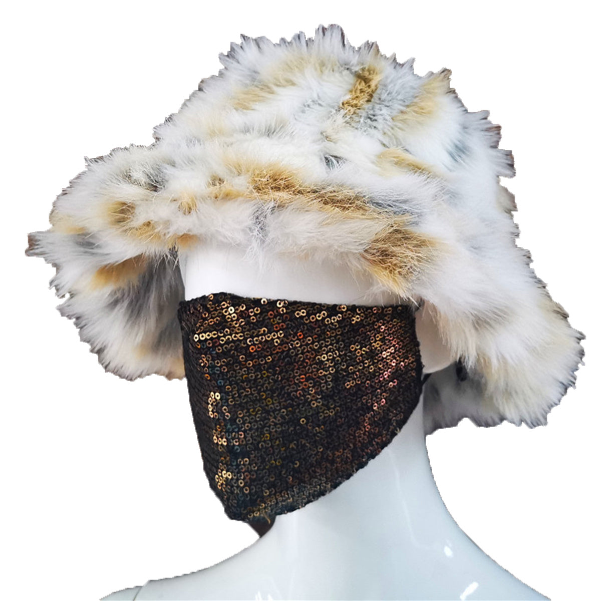 Faux fur British Basin Hat Ladies Warm Fisherman Hat New Autumn and Winter