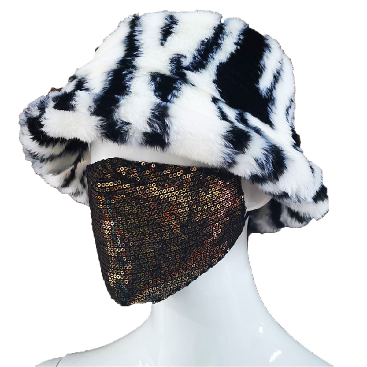 Faux fur British Basin Hat Ladies Warm Fisherman Hat New Autumn and Winter