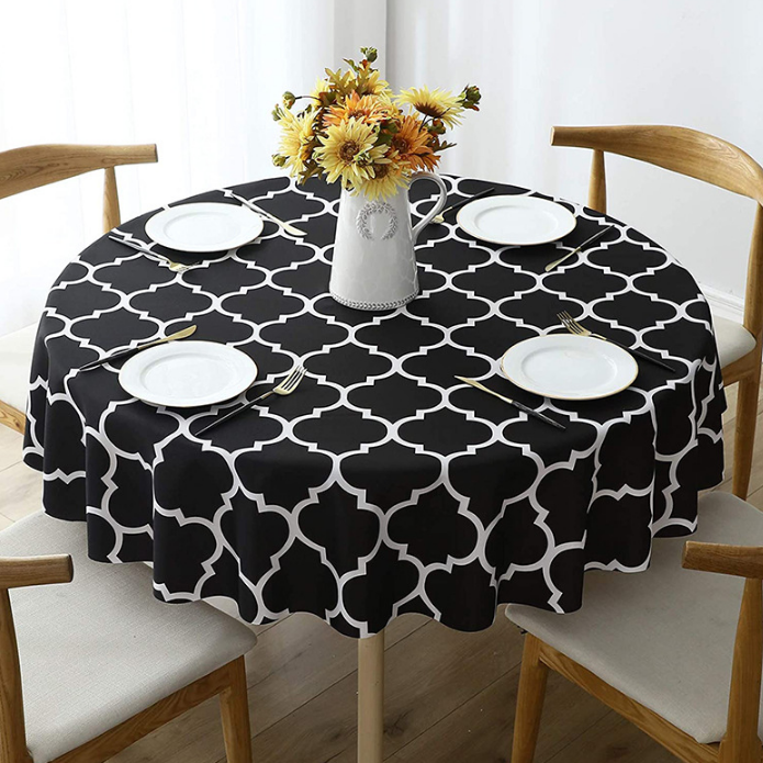 Tablecloth For Round Tables Waterproof Satin Resistant Washable Dining Table Protector