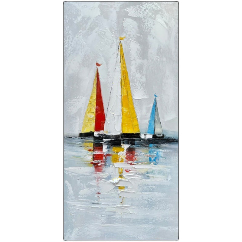 Abstract Wall Decor Palette Knife Oil Painting Seascape Picture Unframed Acrylic Canvas Wall Art Handmade Decorative Item